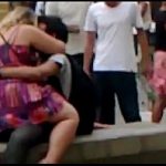 Flagra amador gordinha tarada faz sexo no banco da praça movimentada